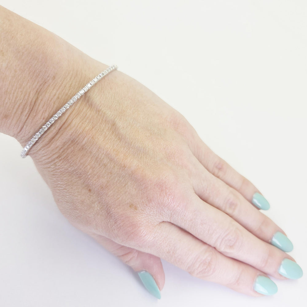 14K White Gold Diamond Bracelet