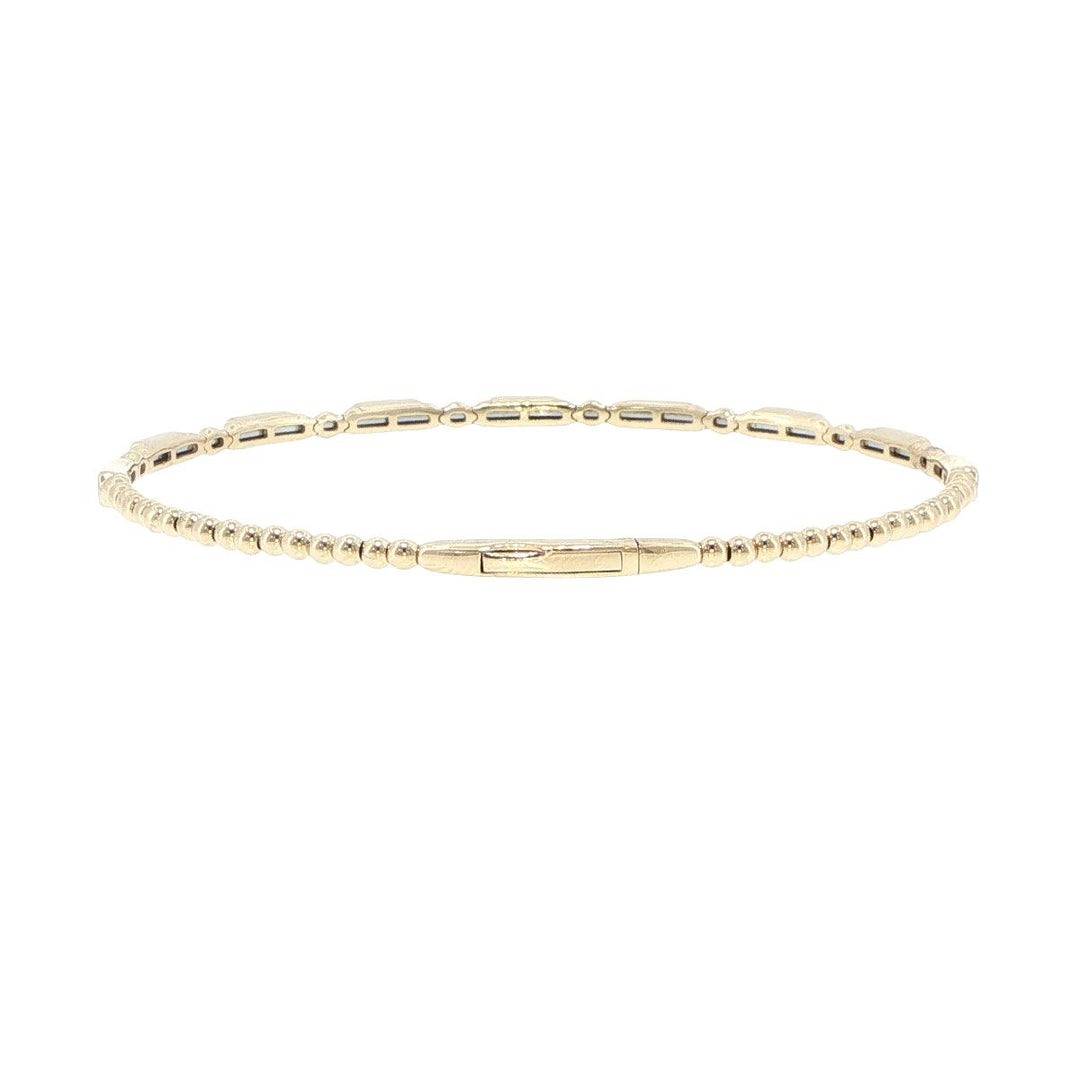 14K Yellow Gold Diamond Station Bracelet