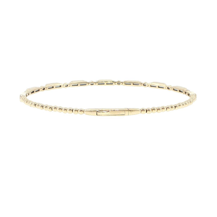 14K Yellow Gold Diamond Station Bracelet