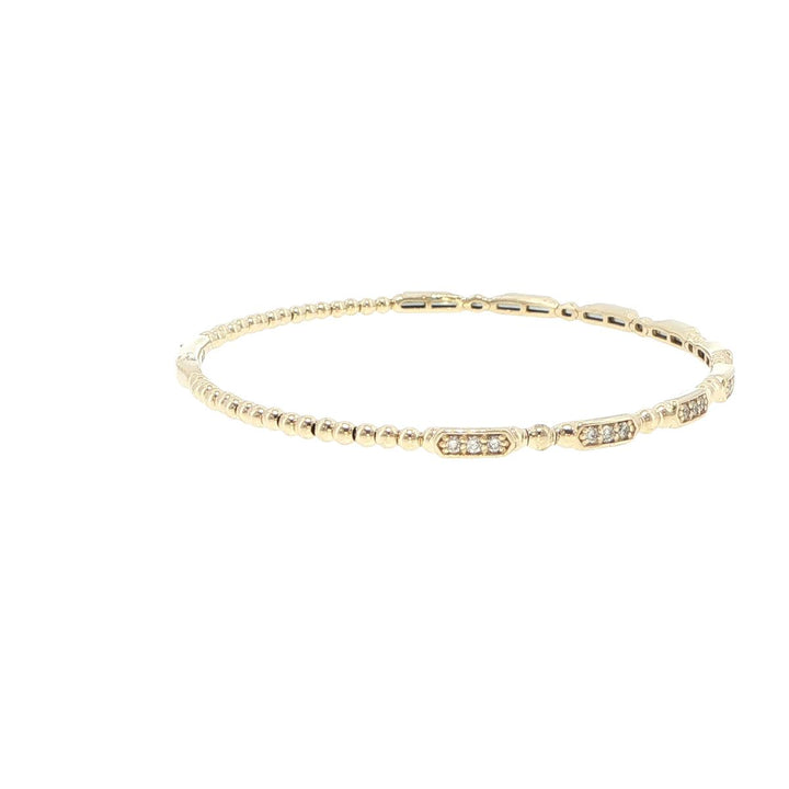 14K Yellow Gold Diamond Station Bracelet