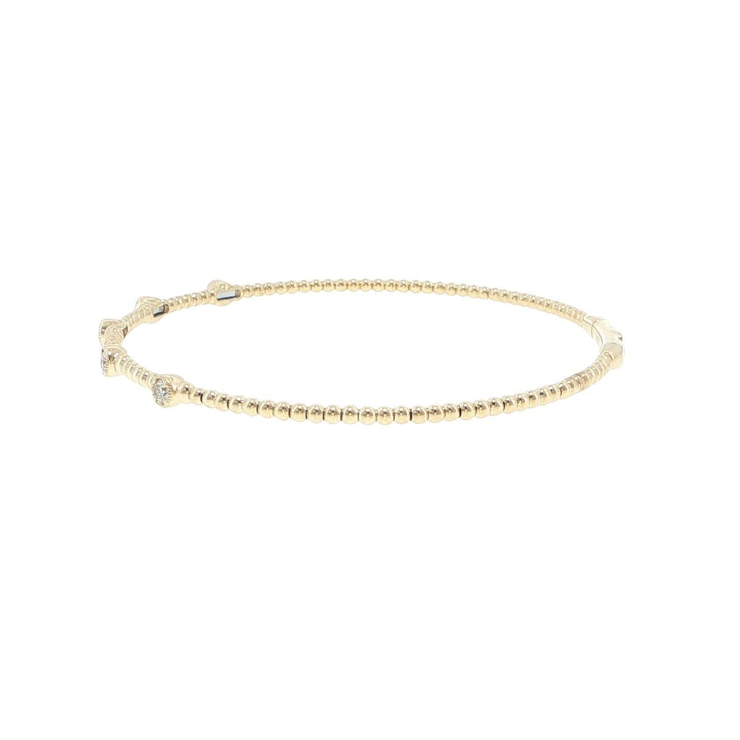 14K Yellow Gold 5 Station Diamond Bracelet