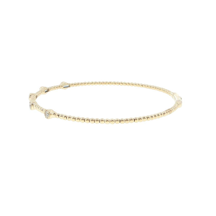 14K Yellow Gold 5 Station Diamond Bracelet