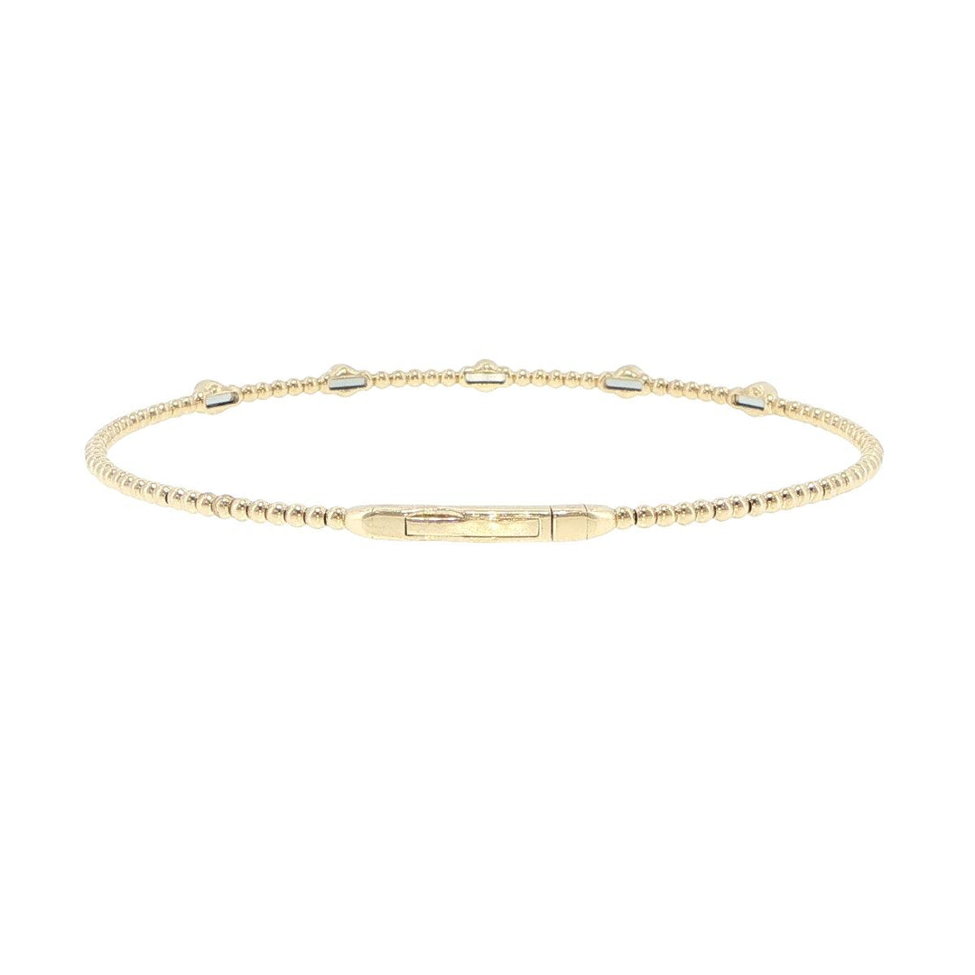 14K Yellow Gold 5 Station Diamond Bracelet