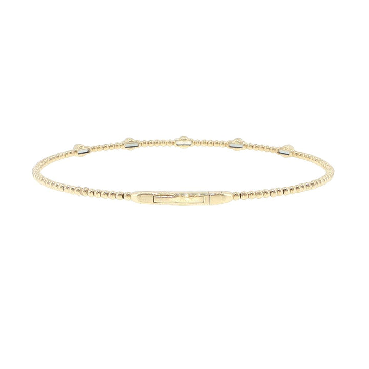 14K Yellow Gold 5 Station Diamond Bracelet