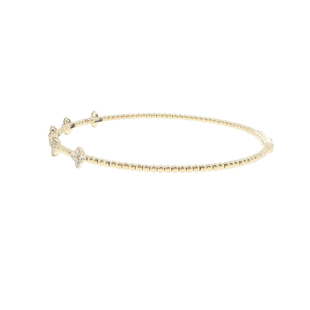 14K Yellow Gold 5 Station Diamond Bracelet