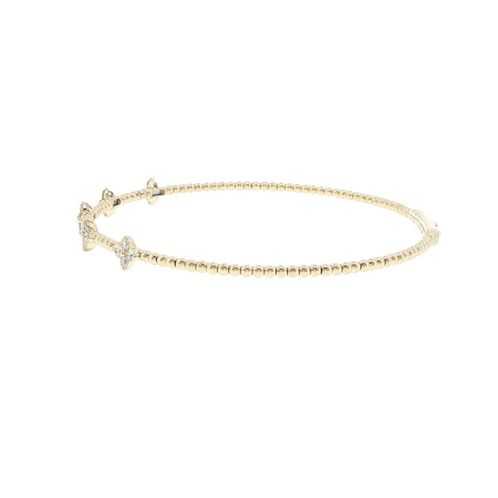 14K Yellow Gold 5 Station Diamond Bracelet