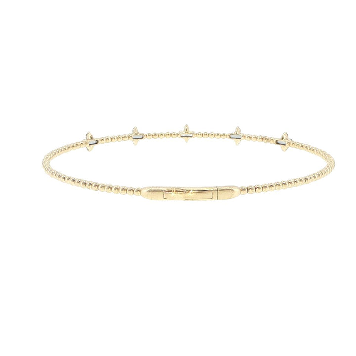 14K Yellow Gold 5 Station Diamond Bracelet