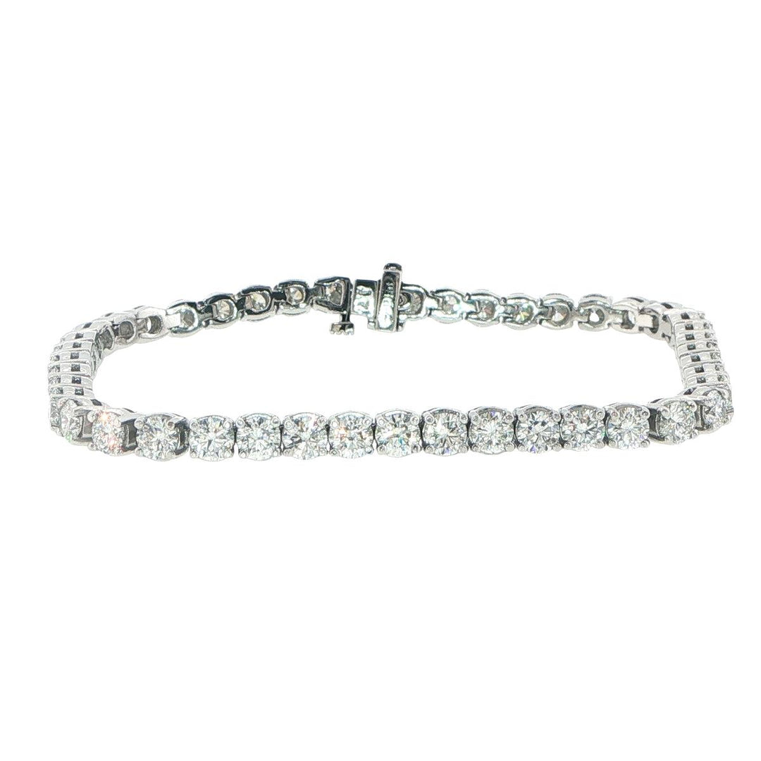 Platinum 8.48 Carat Diamond Tennis Bracelet
