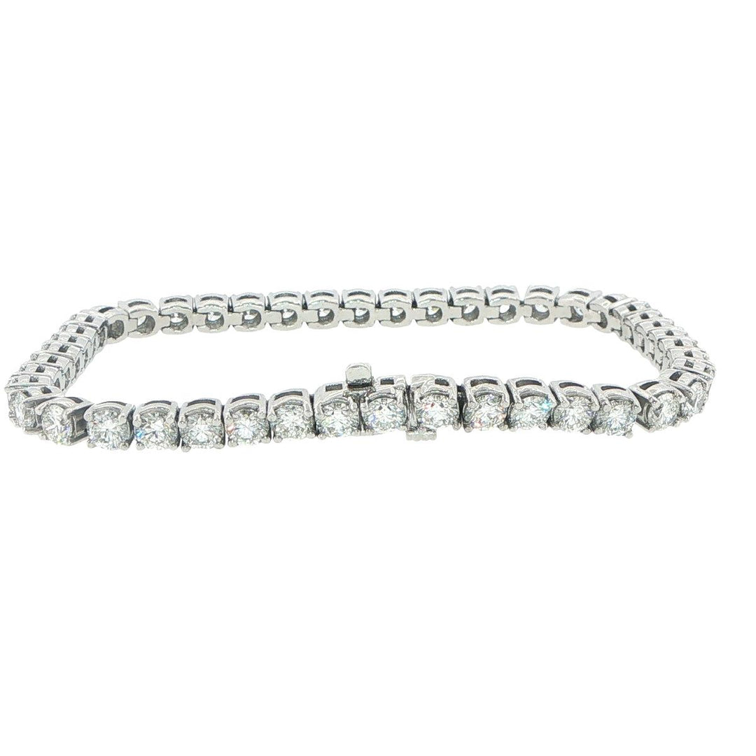Platinum 8.48 Carat Diamond Tennis Bracelet