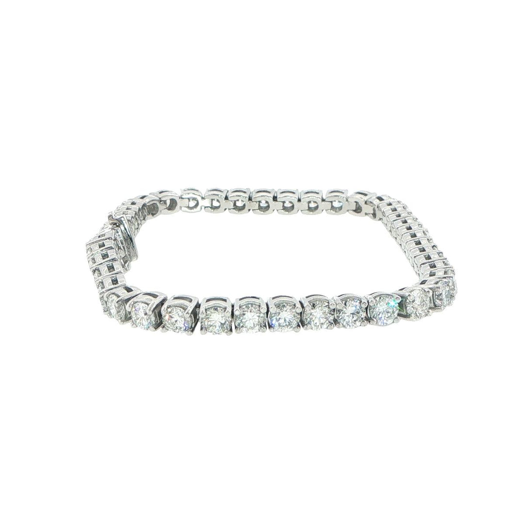 Platinum 8.48 Carat Diamond Tennis Bracelet