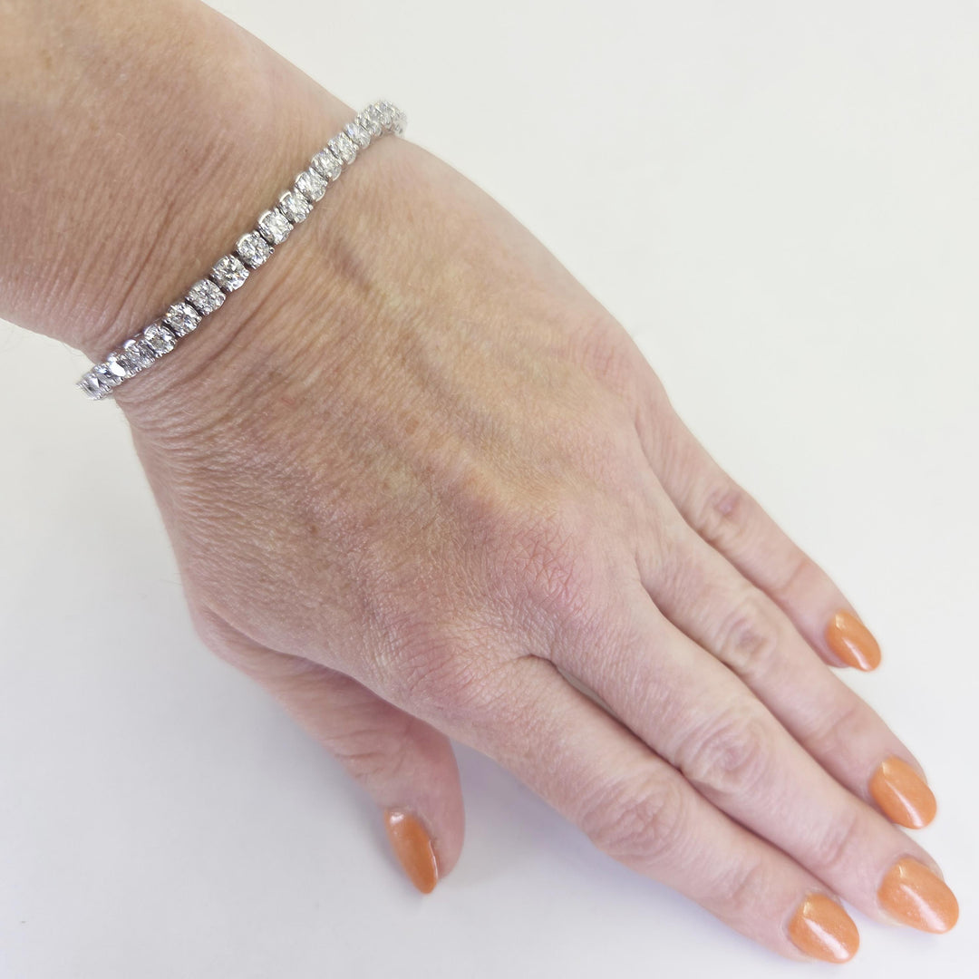 Platinum 8.48 Carat Diamond Tennis Bracelet