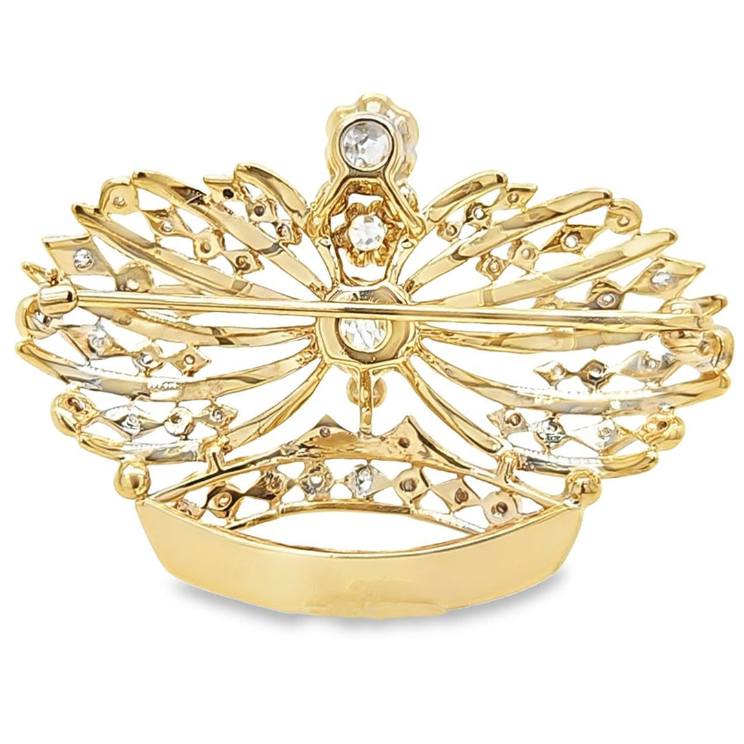 Diamond Crown Brooch