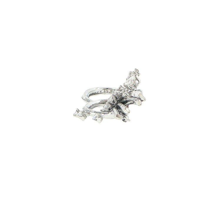 Platinum Abstract Diamond Brooch
