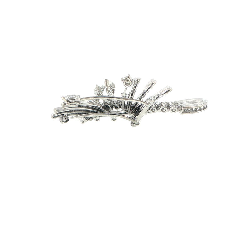 Platinum Abstract Diamond Brooch