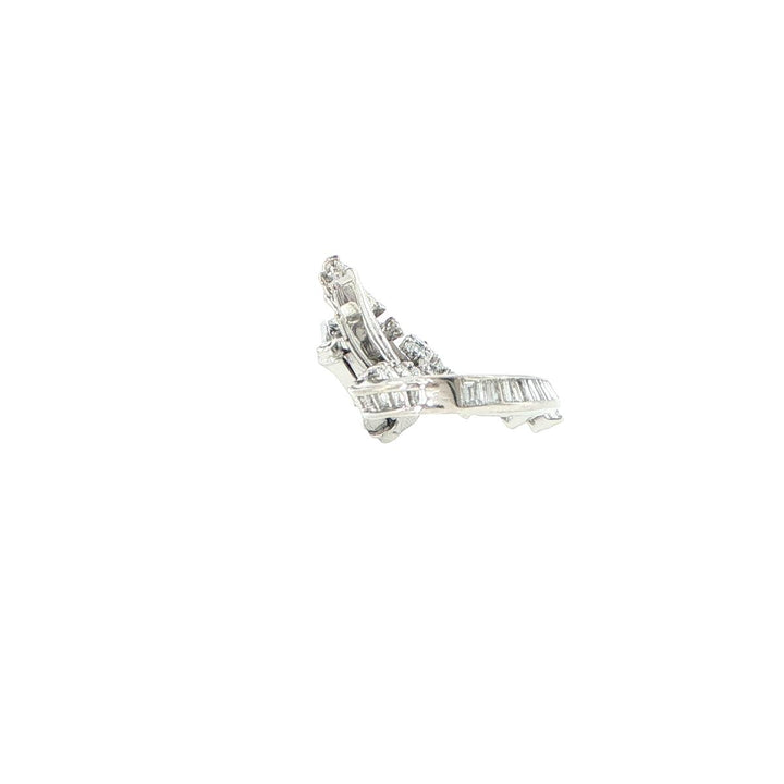 Platinum Abstract Diamond Brooch