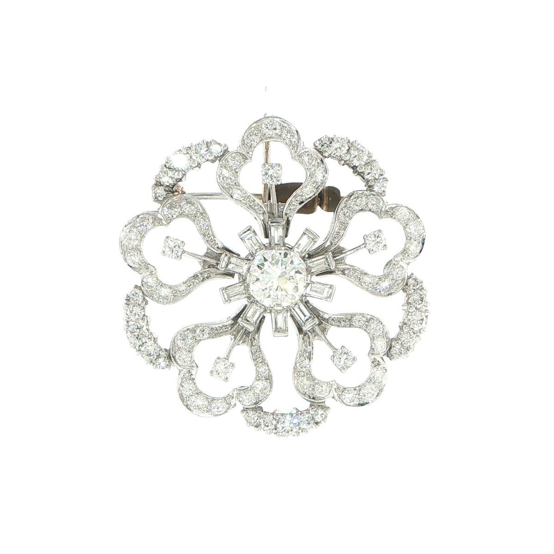 Vintage Platinum Diamond Pin