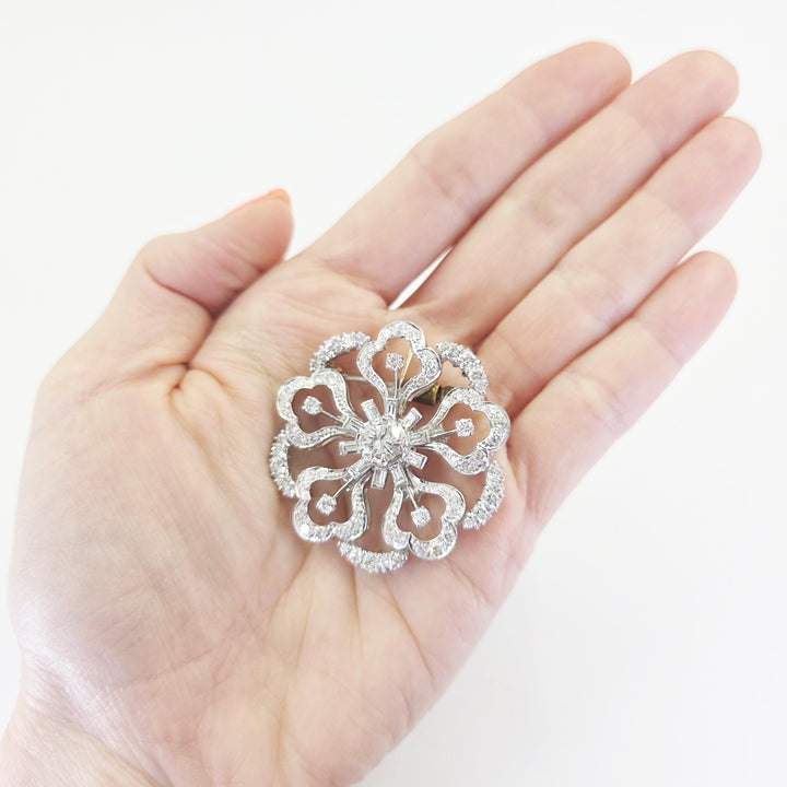 Vintage Platinum Diamond Pin