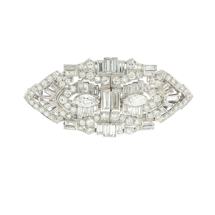 Platinum Diamond Brooch Convertible to Clips