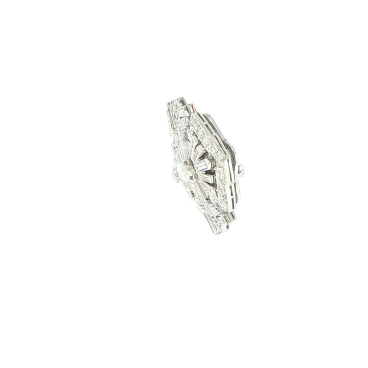 Platinum Diamond Brooch Convertible to Clips