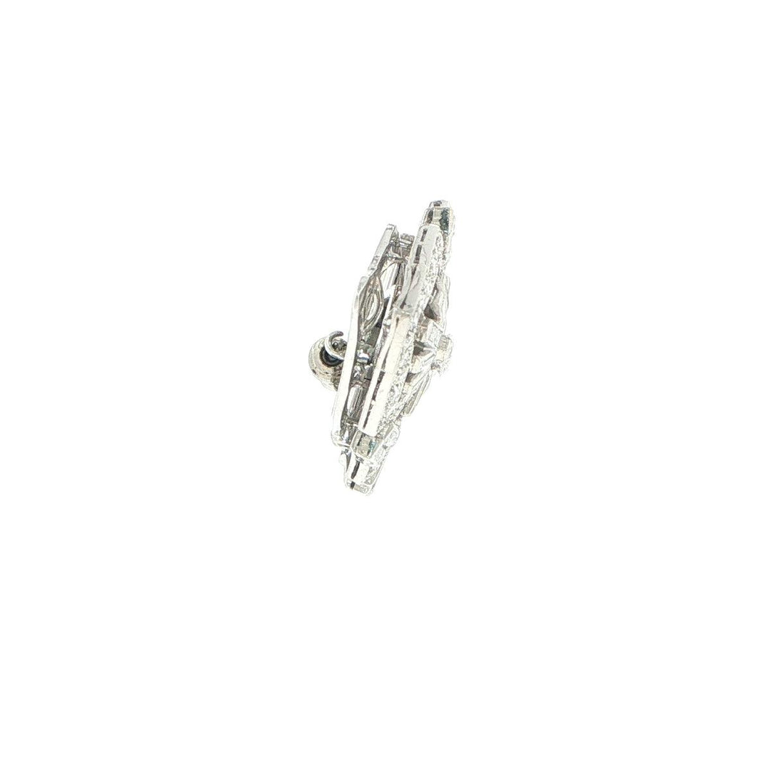 Platinum Diamond Brooch Convertible to Clips