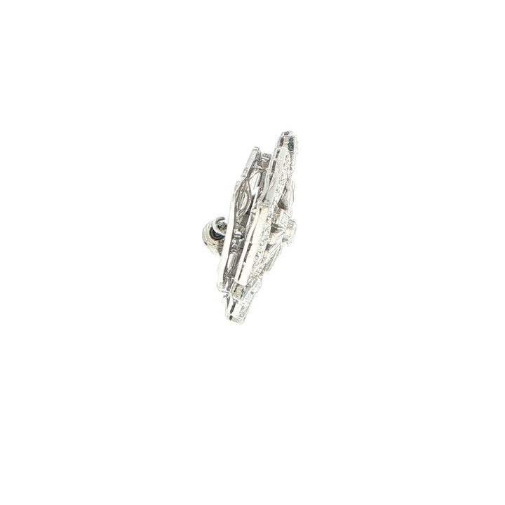 Platinum Diamond Brooch Convertible to Clips