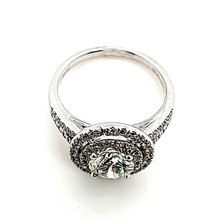1.10ct Round Brilliant Cut Diamond in Double Halo