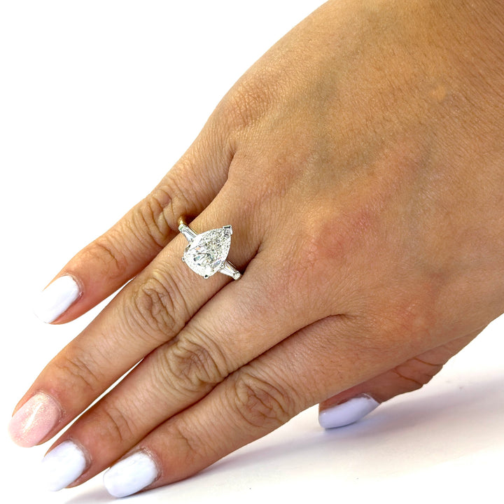 2.39 Carat Pear Shape Diamond Engagement Ring