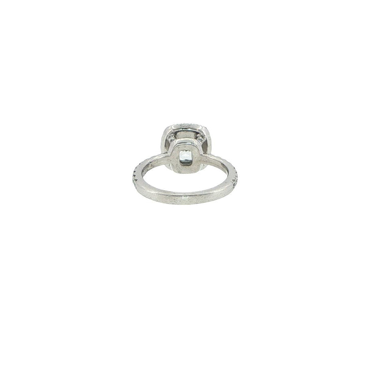 Platinum Handmade Diamond Halo Ring