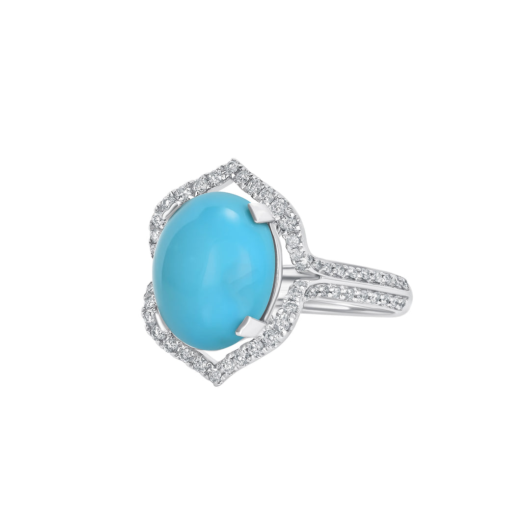 Turquoise and Diamond Ring