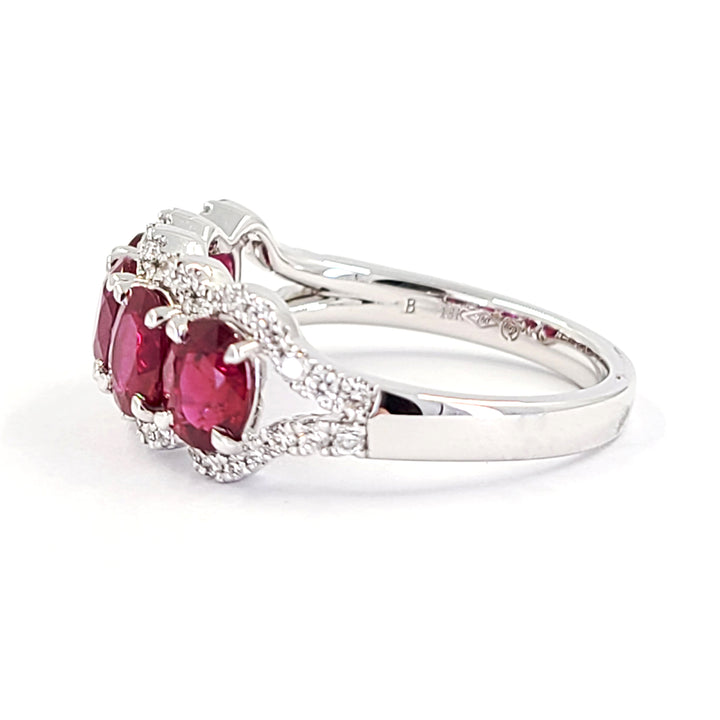 2.89 Carat Ruby and Diamond Ring