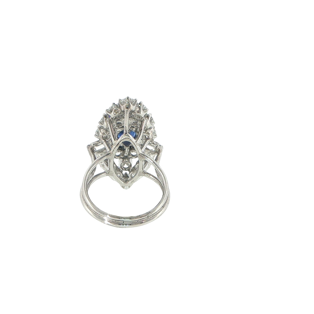 Sapphire and Diamond Vintage Dinner Ring