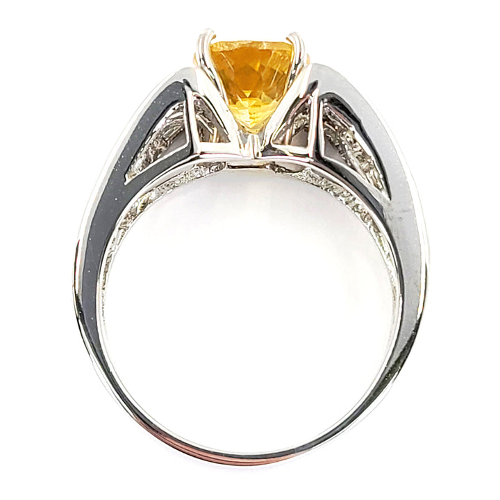 Citrine and Diamond Ring