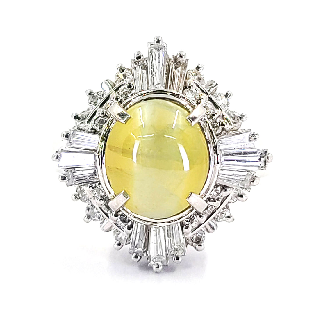Cat's Eye Chrysoberyl Ballerina Ring