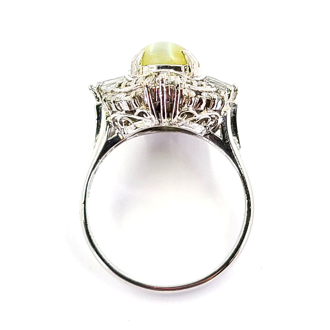 Cat's Eye Chrysoberyl Ballerina Ring
