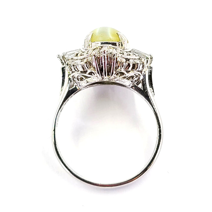 Cat's Eye Chrysoberyl Ballerina Ring