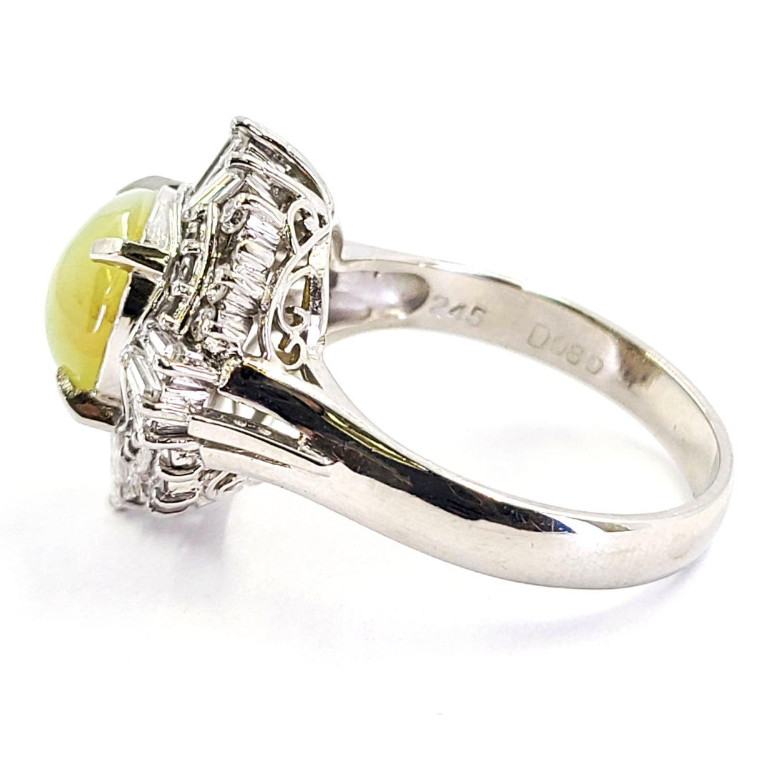 Cat's Eye Chrysoberyl Ballerina Ring