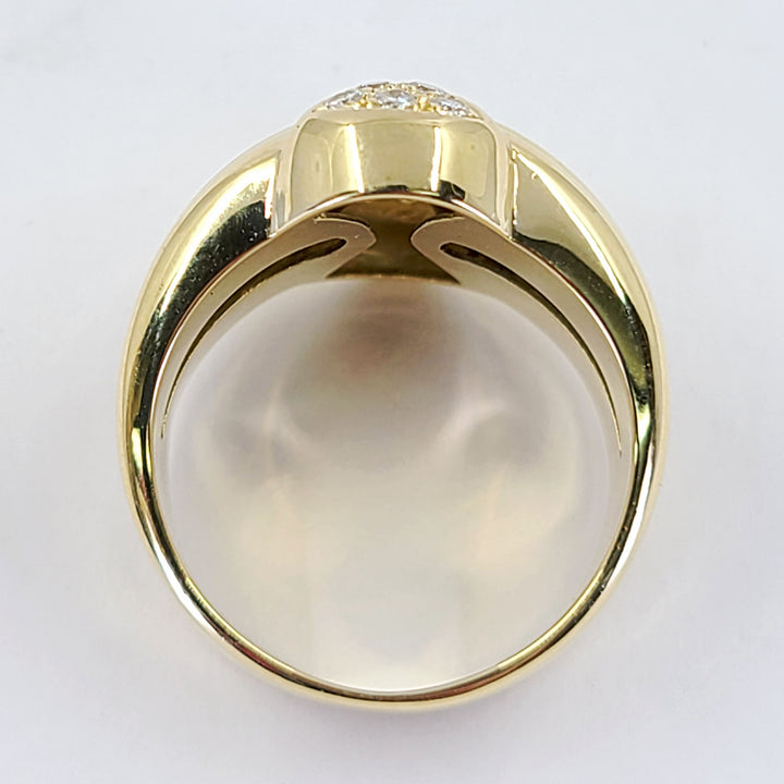 Sapphire and Diamond Wide Ring