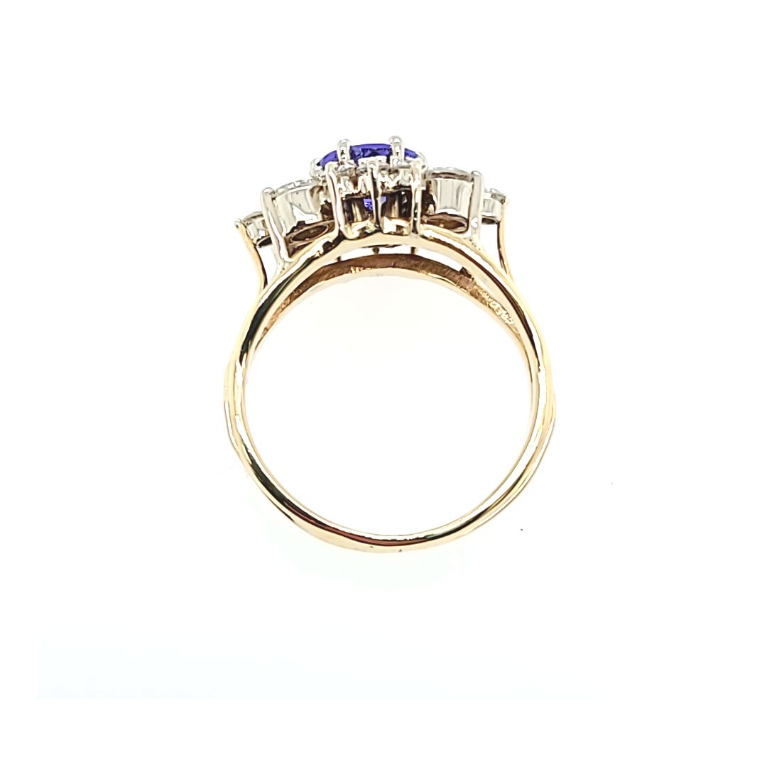 Tanzanite and diamond ring