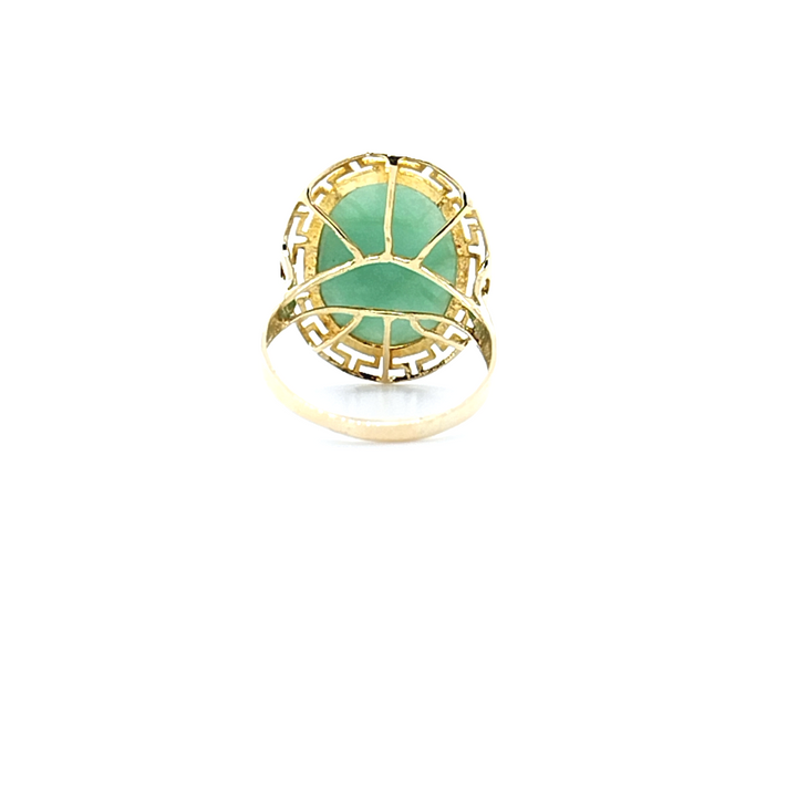 Oval Cabochon Jade Ring