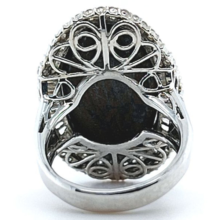 Boulder Opal and Diamond Cocktail Ring