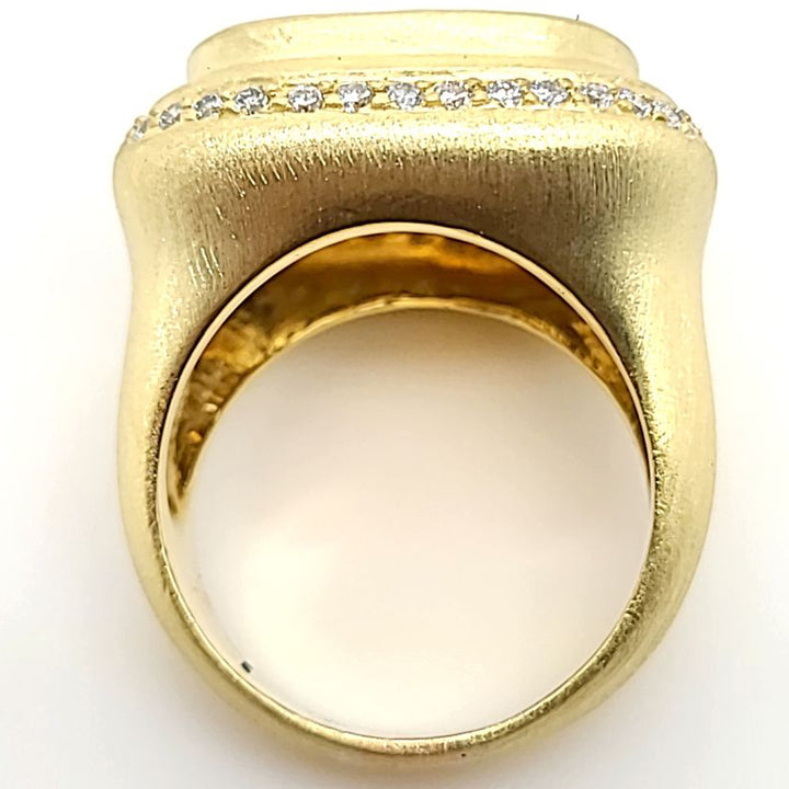 Citrine and Diamond Cocktail ring