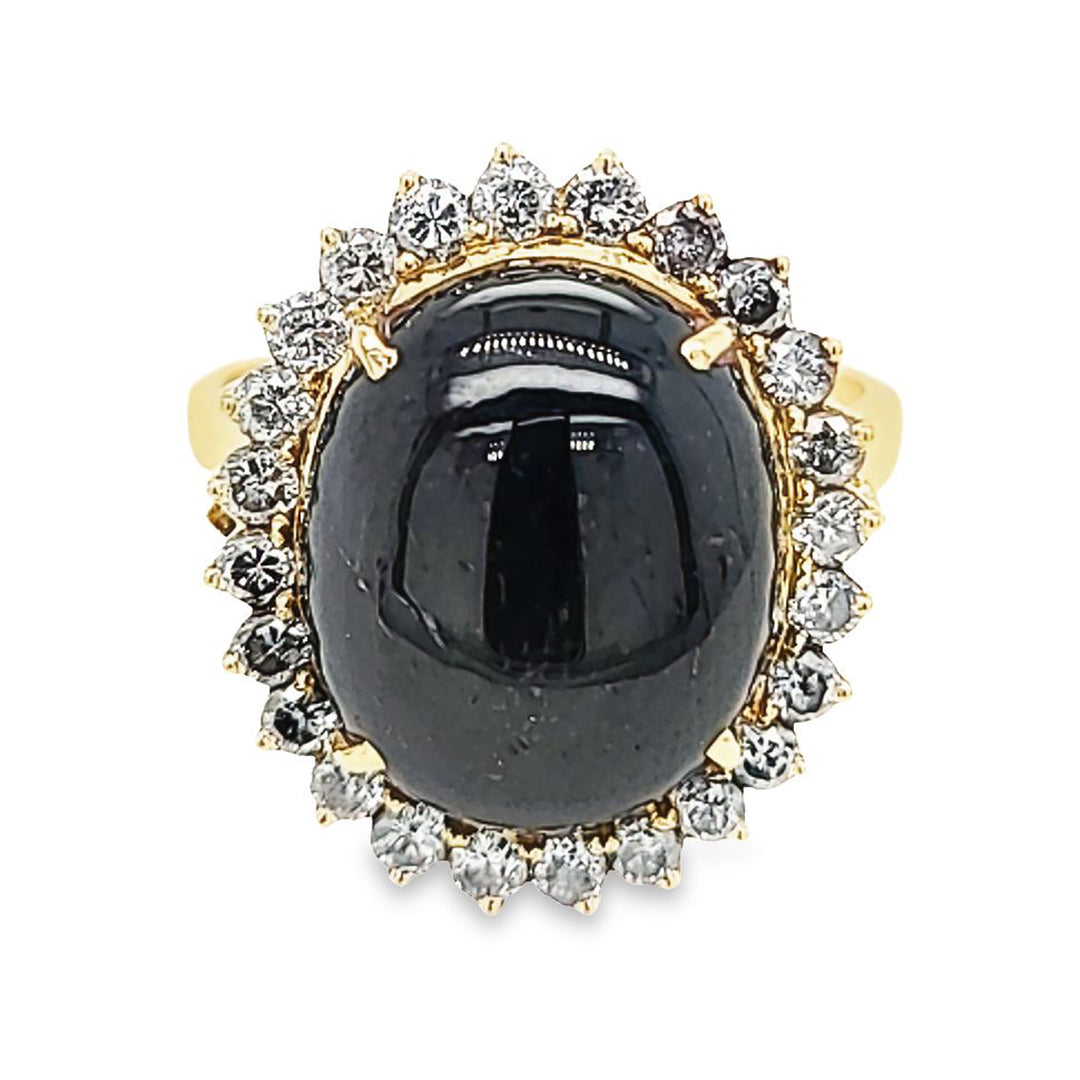 Black Star Sapphire Cocktail Ring