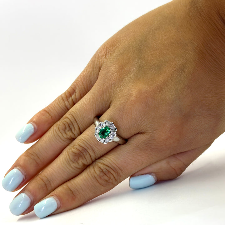 Emerald and Diamond Ring