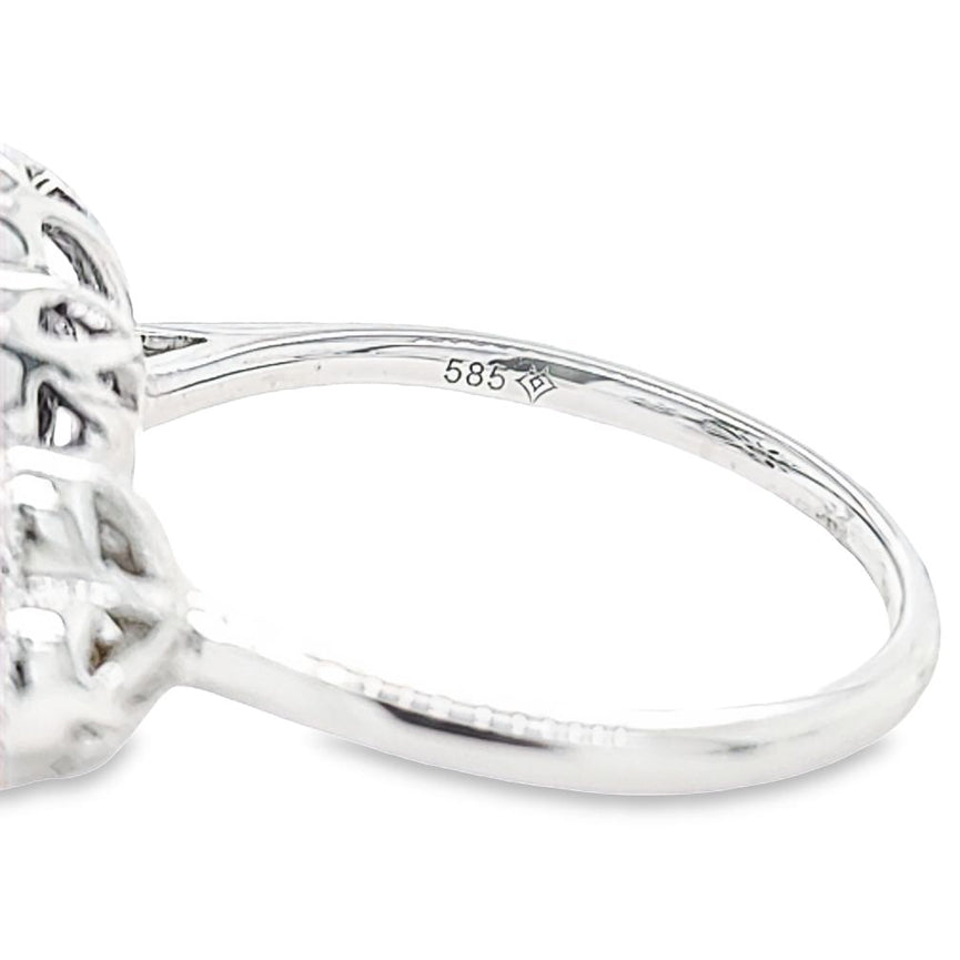 Sapphire and Diamond Flower Ring