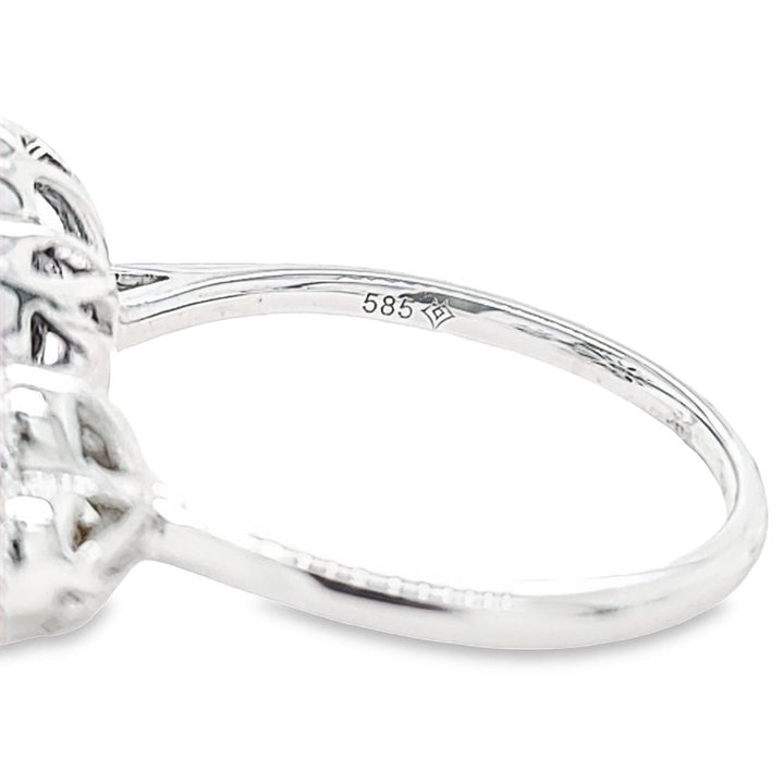 Sapphire and Diamond Flower Ring