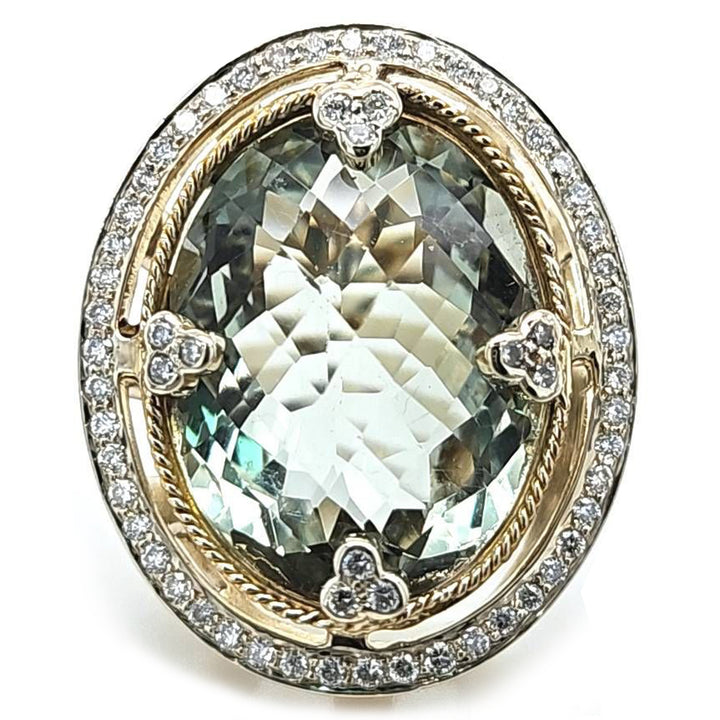 Oval Prasiolite Cocktail Ring
