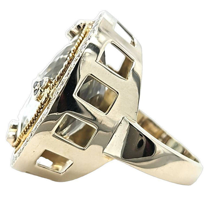 Oval Prasiolite Cocktail Ring