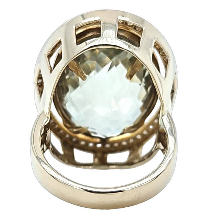 Oval Prasiolite Cocktail Ring