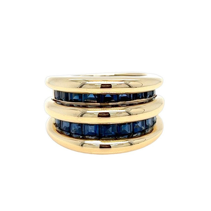 Sapphire Channel Set Dome Ring