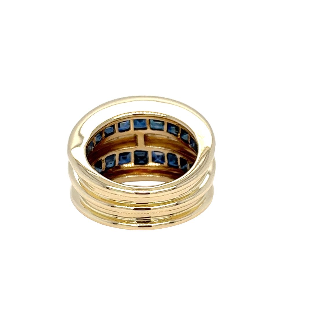 Sapphire Channel Set Dome Ring